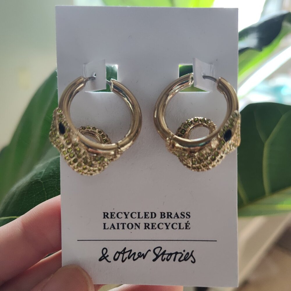 NWT Chameleon earrings (recycled brass)